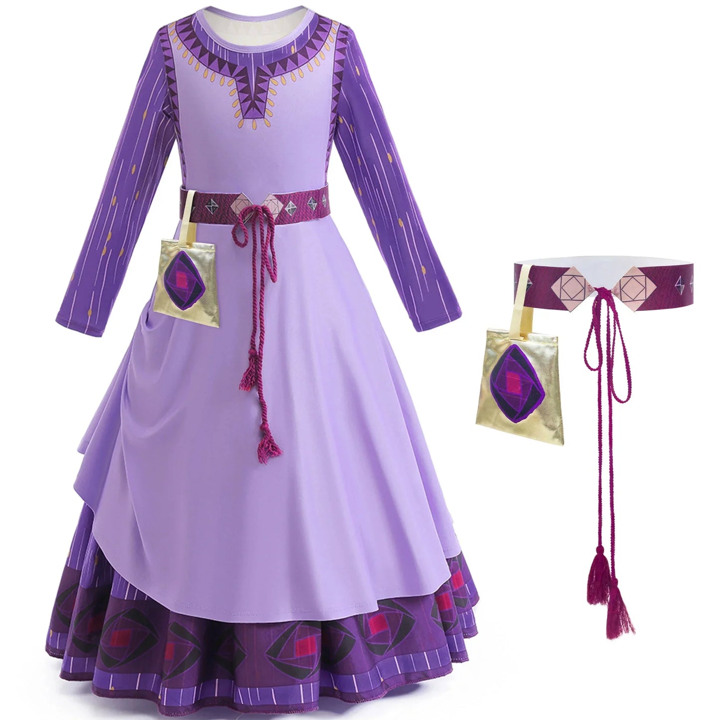 New Girls Carnival Wish Queen Amaya Cosplay Costume For Kids Birthday Party Princess Dress UP Children Role Play Fancy Outfits