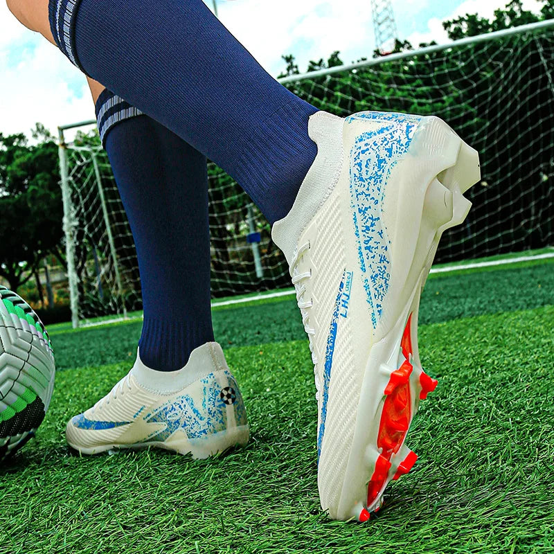 Childrens Football Shoes Anti Slip Wear-resistant FG Grass Training Sports Soccer Shoes for Teenager Futsal Court Football Boot
