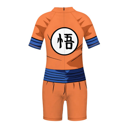 Children One Pieces Swimsuit Superhero 3D Print Playsuit Child Short Sleeve Swimwear Beach Bathing Suit Swim Wear For Boys Girls