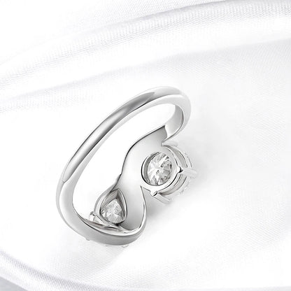 2cttw Certified Moissanite Rings for Women Brilliant Bride Wedding Jewelry 100% 925 Sterling Silver Band Plated 18K Gold