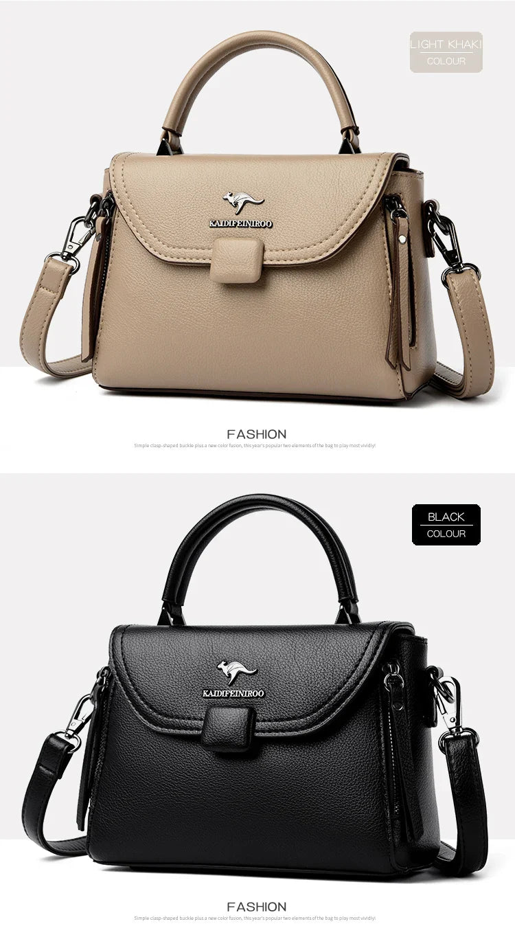Authentic High Quality Soft Leather Luxury New Designer Fashion Casual Women's Shoulder Bag Handbag Crossbody Bags for Women2024