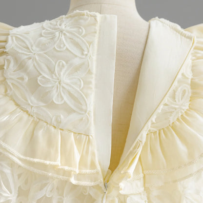 Novo Vestido Princesa Menina Primavera Verão Artesanal Cordão De Pérolas Rendas Nobres Para Menina Roupa Personalizada De Festa Infantil
