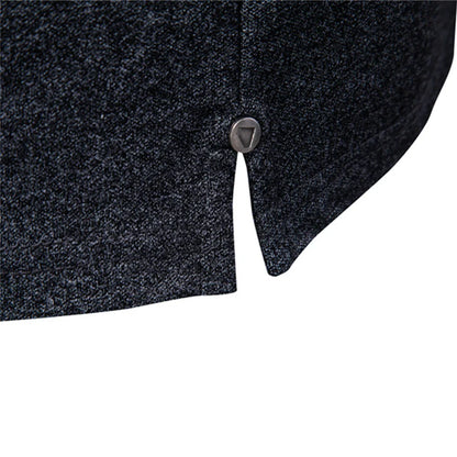 2026 Men's Cotton Blend Polo Shirts Short Sleeve Zippered Soft Breathable Lightweight Casual Solid Color Polo Shirt for Men