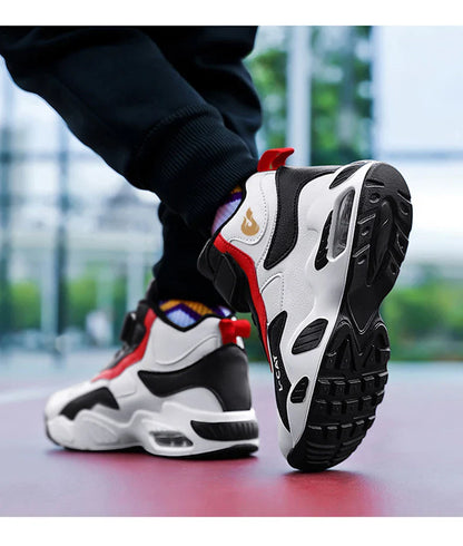 Children's High-top Basketball Shoes Anti-slip Basketball Combat Boots Boys Girls Outdoor Cushioned Sneakers Ankle Support Shoes