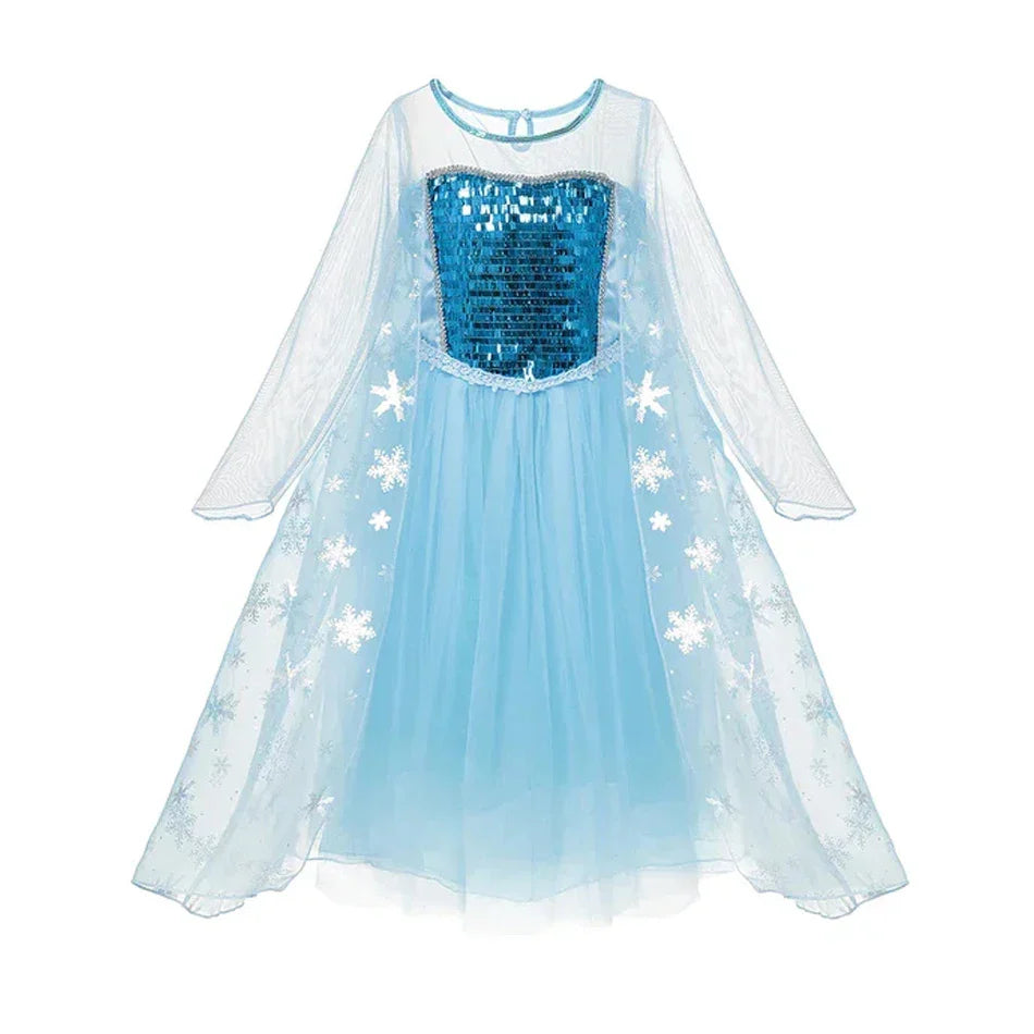 Girls Elsa Anna Dress Children Princess Carnival Dress Kids Jasmine Rapunzel Pageant Flower Disguise Cosplay Christmas Costume