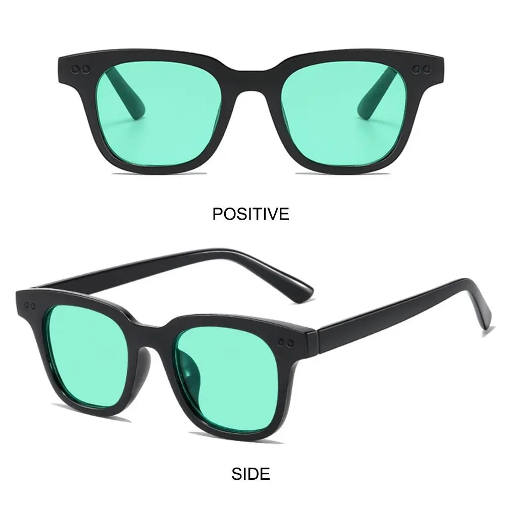 New Vintage Ocean Lens Sun Glasses Cycling Sunglasses for Men Women Fashion Square Frame Sunglasses UV Protection Eyewear Shades