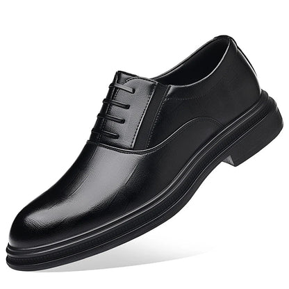 Men Dress Shoes Black Soft Leather Men Heighten Formal Shoes Casual Business Men Oxfords Suit Shoes