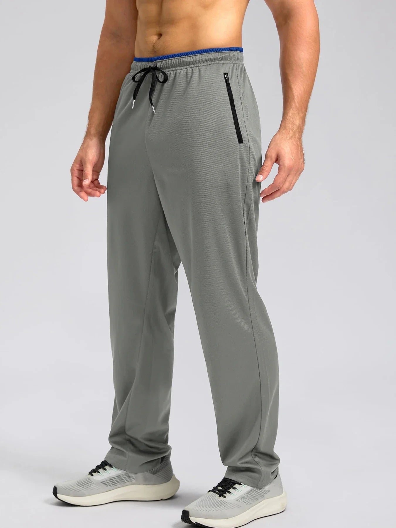 Men's Breathable Athletic Pants: Lightweight Workout Trousers with Zipper Pockets – Multi-Color Activewear for Gym & Casual Use.