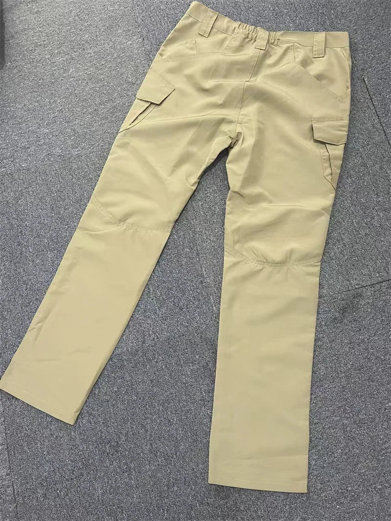 Men City Pants Cargo Trousers Multi-pocket Waterproof Wear-resistant Casual Training Overalls  Fat Cargo Quick Dry Pants