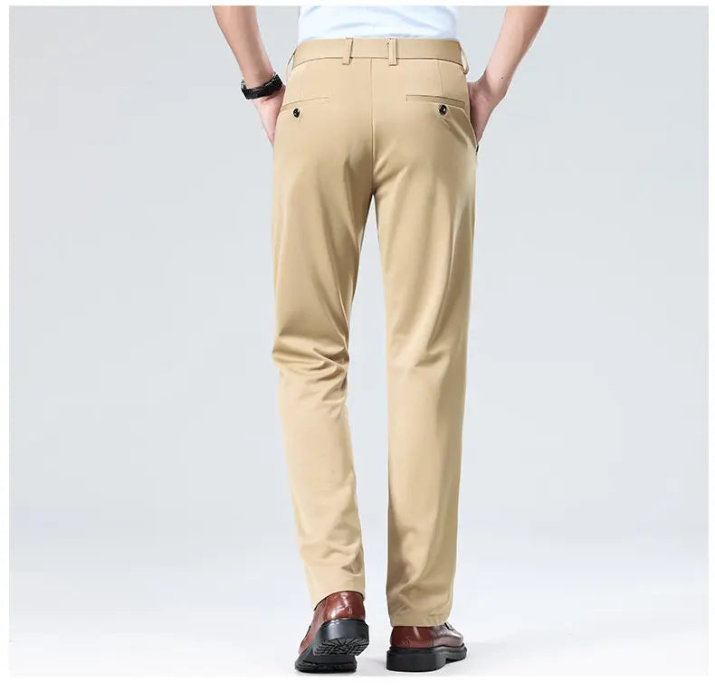 Four-Way Stretch Business Casual Pants for Men, Spring/Autumn Dress Pants, Men's Trousers, Formal Pants, Casual Elastic Dress Pa