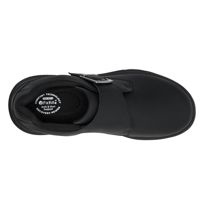 Sapatos masculinos de couro, sapatos largos para pés inchados, sapatos masculinos diabéticos para caminhada, para negócios e caminhadas ao ar livre