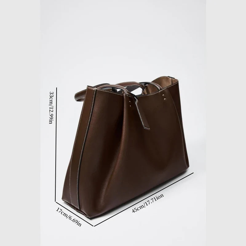 CLIP TOTE BAG, Fashionable Top Handle Tote Bag, Solid Color Simple Shoulder Bag, Luxury Design Handbags for Women