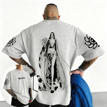 Printed T-shirt 2026 Men's and Women's Summer New Harajuku Large Loose Casual Parent-child Top