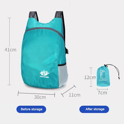 15L Lightweight Packable Backpack Foldable ultralight Outdoor Folding Backpack Travel Sports Bag Hiking Daypack for Men Women