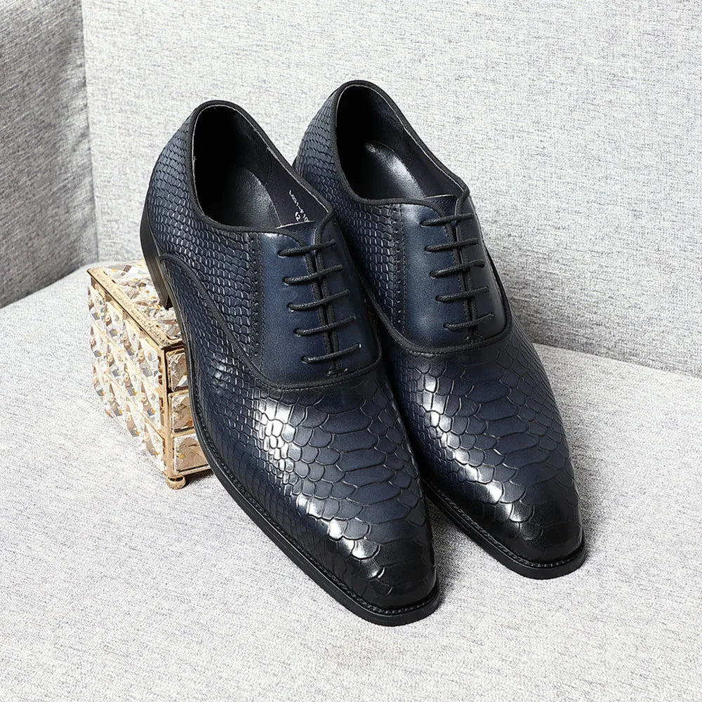 2026 Classic Luxury Designer Newest Men Dress Shoes Handmade Genuine Leather Lace-up Fashion Business Oxford Formal Suits Shoe