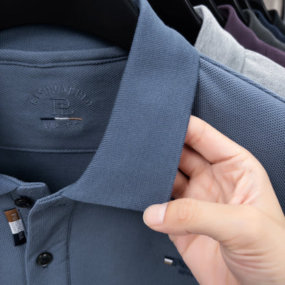 100% Cotton Luxury Quality Men's Polo Shirt Turtle Back Letter Embroid Long Sleeve Autumn Lapel T-Shirt Business Menswear
