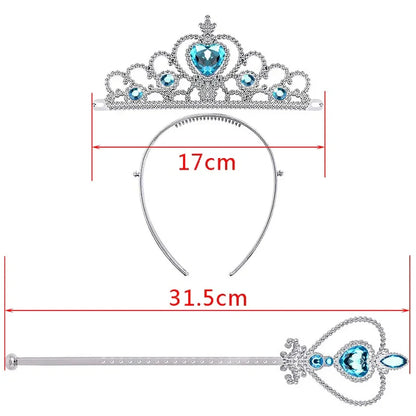 Girls Elsa Dresses Costume Clothes Kid Cosplay Princess Dress Snow Queen Vestido Children Birthday Parti Sukienki