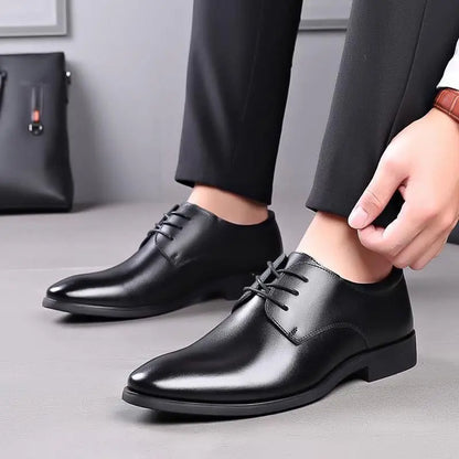 Lace Up Breathable In Summer Oxfords Shoes Social Shoe Male Pointed Toe Men's Formal Black 2025 Style Cheap Liquidation Official