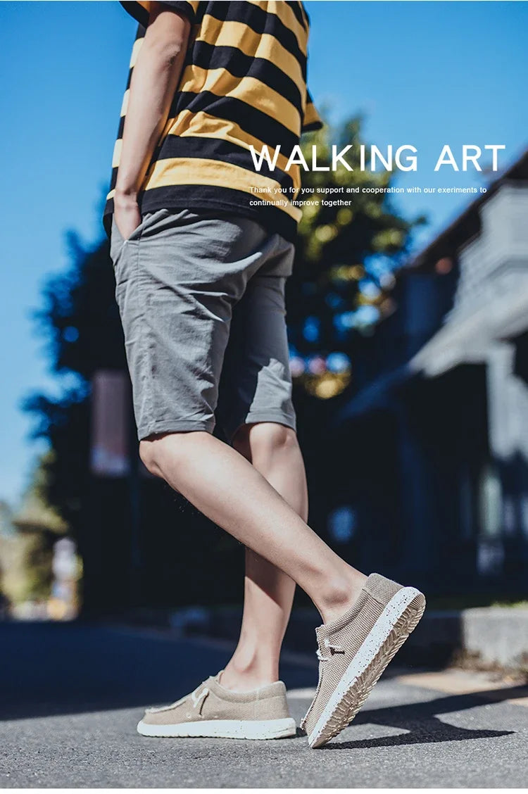 Summer Men's Canvas Shoes Denim Sneakers Men's Canvas Shoes Breathable Moccasins Vulcanized Shoes Men's Sneakers Shoes Plus Size