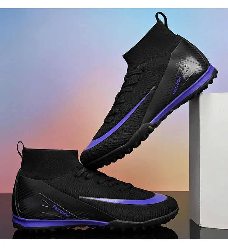 New Men Football Boots Match Long Spikes Soccer Shoes Cleats Boys Comfortable Training Sport Adult Breathable Outdoor Non Slip