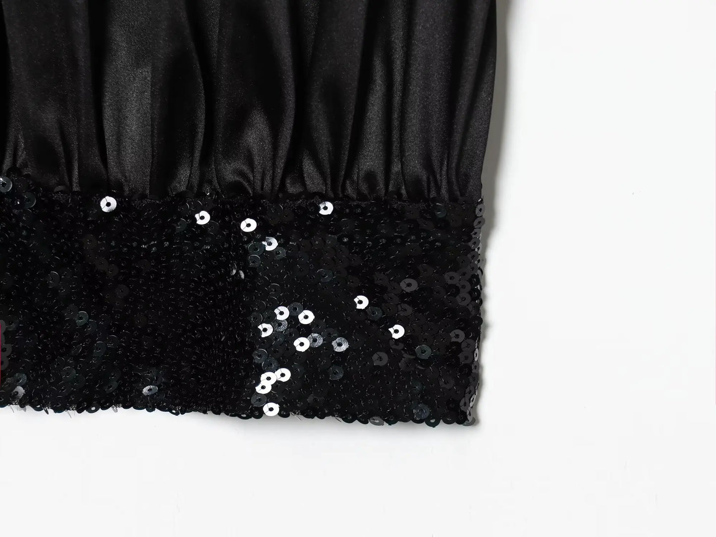 Chic Sequins Strapless Top For Women Holiday Party Tube Tops Chic Off Shoulder Fashion Solid Summer New Ladies Club Wear