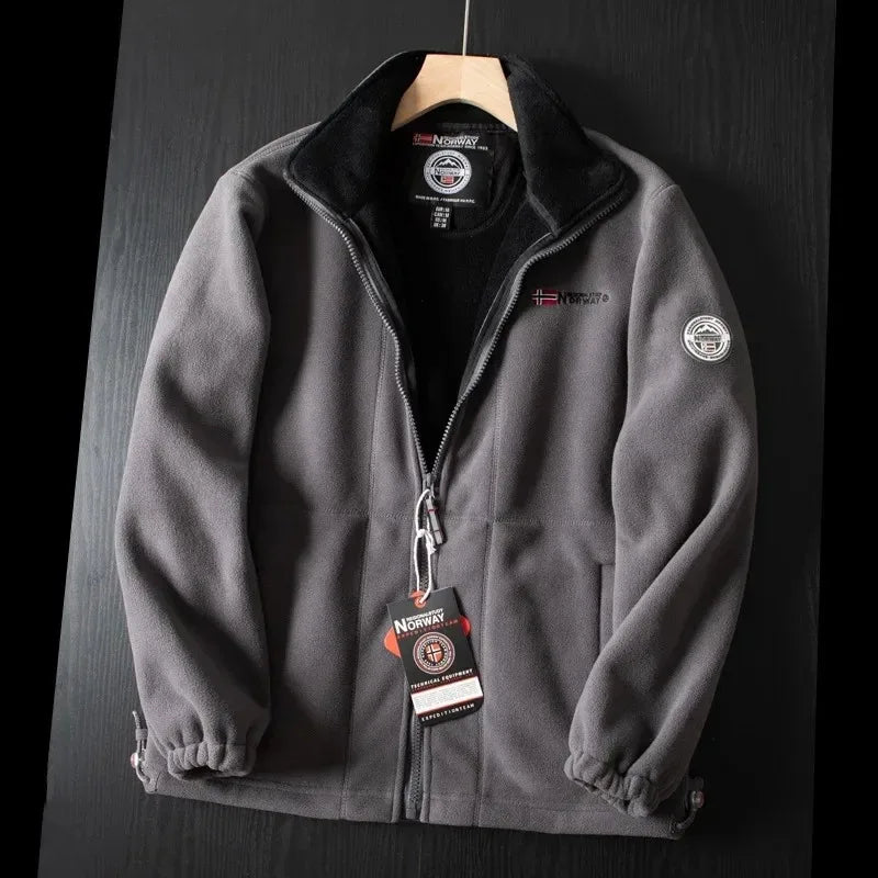 Jaqueta Masculina Corta-Vento Acolchoada com Fleece, Anti-Congelamento, Casaco Quente, Frio Polar, Tamanho Grande, Lazer, Moda, Outono, Inverno, Nova,