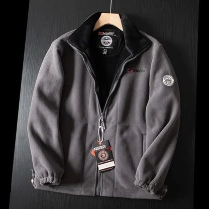Jaqueta Masculina Corta-Vento Acolchoada com Fleece, Anti-Congelamento, Casaco Quente, Frio Polar, Tamanho Grande, Lazer, Moda, Outono, Inverno, Nova,