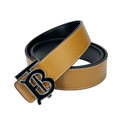 Men's Silver PU Leather Business Belt Cool Style Multi-Color for Jeans Dress Pants Office Wear