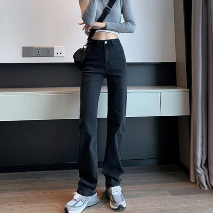 Women Classic Fashion Narrow Straight Leg Jeans