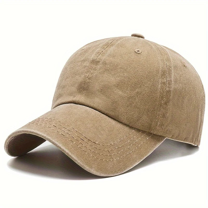 Solid Washed Denim Baseball Cap Vintage Unisex Cotton Sport Hat Outdoor Soft Top Breathable Versatile Sunshade Caps Women Men