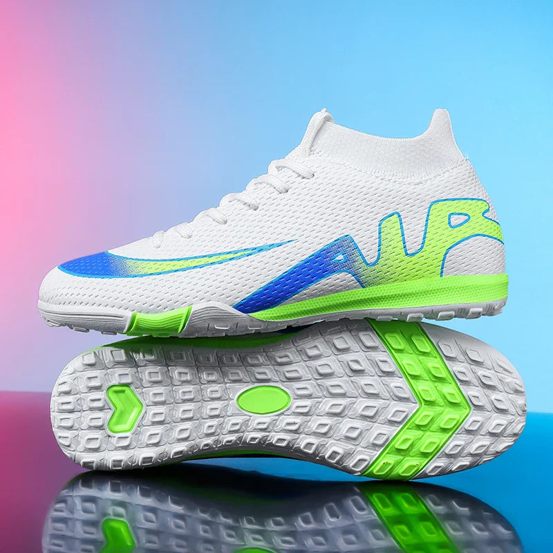 New Men Football Boots Cleats High-top Sneakers High-quality Non-Slip Indoor Soccer Shoes Futsal Grass Match Hot-selling Outdoor