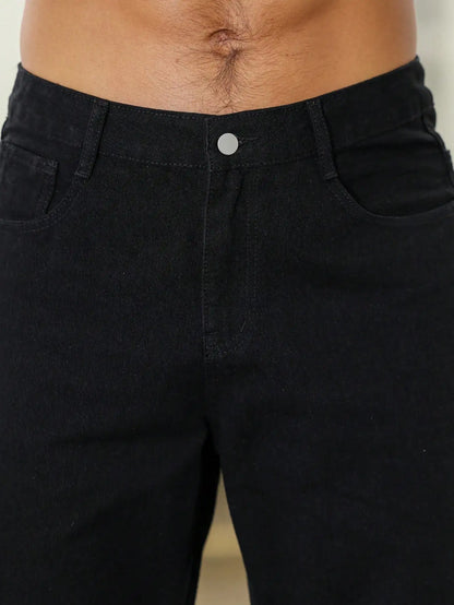 Men's black casual pants, loose, comfortable and versatile trousers, suitable for daily commute, sports and fashion.