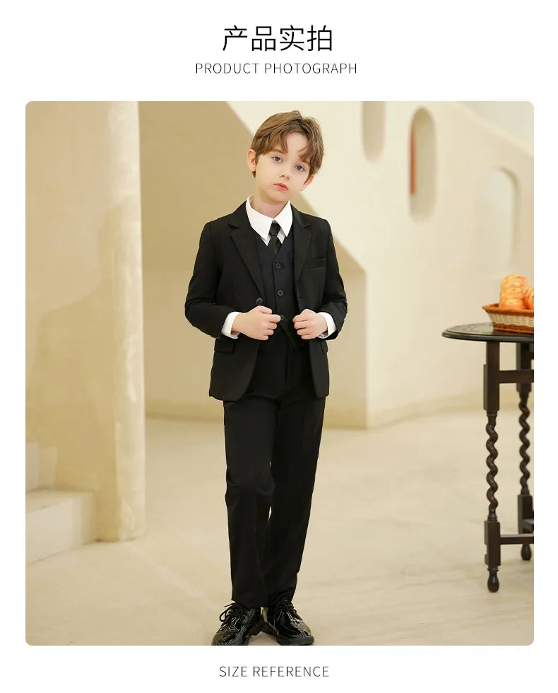 Spring Autumn Children Boy Wedding Suit Teenager Kids Formal Elegant Suits For Boy 1-14 Years Boys Suits Teens Suits Outfit Set