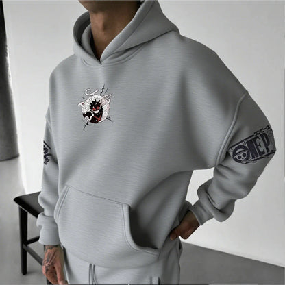 Anime Hoodie Men Women One Piece Luffy Gear 5 Nika Streetwear Casual Pullover Sweatshirt Long Sleeve Tops Autumn Winter Fashion