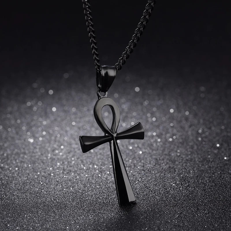 Amulet Pendant Egyptian Ankh Crucifix Necklaces Pendants  Symbol of Life Cross Necklaces Jewelry Wholesale