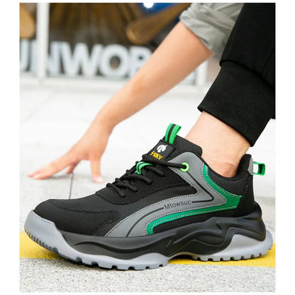 Men's Labor Protection Shoes Anti-Smashing Anti-Piercing Lightweight Breathable Wear-Resistant Safe Work Shoes