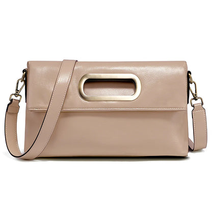 Genuine Leather Vintage Designer Handbag For Women Large Capacity Shoulder Bag New Brown Crossbody Bag Tote Bag Purse 2024