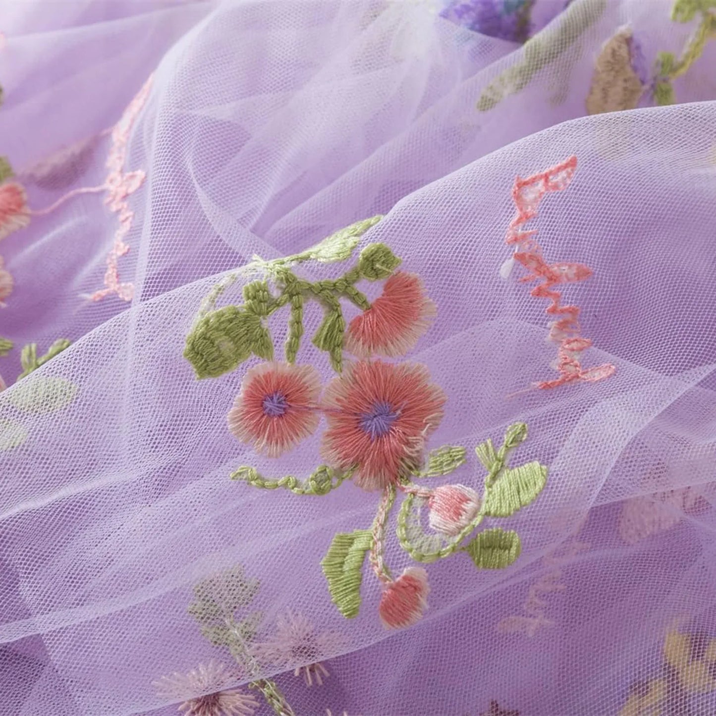 Outdoor Summer Cute Princess Dress Toddler Baby Girls Embroidery Flower Suspender Mesh Dresses Birthday Party Princess Dresses
