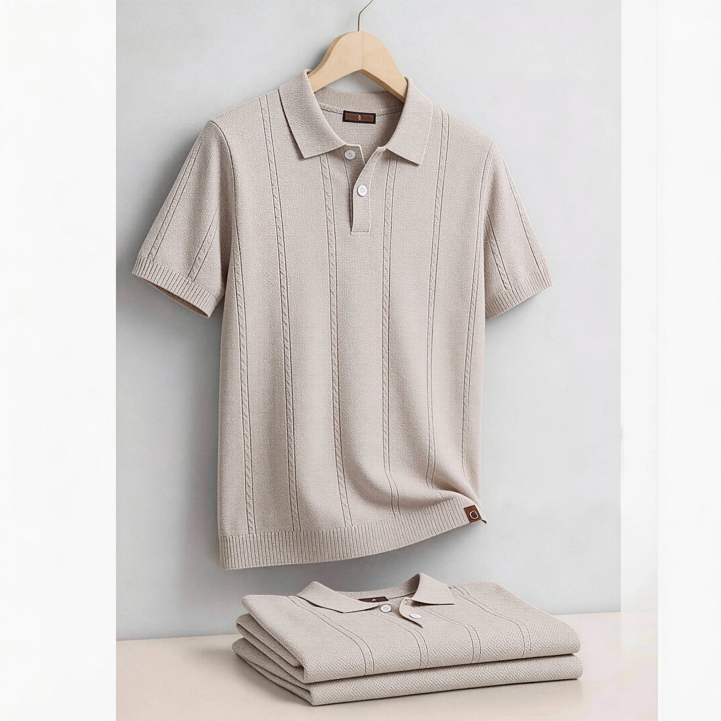 Men's Stripe Golf Polo Shirt Old Money Cool Silk Fabric Short Sleeve Icy Touch Breathable Casual Summer Top