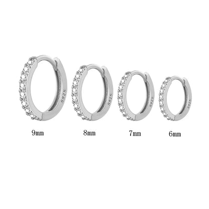 925 Sterling Silver Earrings For Women/Men Small Hoop Earrings Ear Bone aros Tiny Ear Nose Ring Girl aretes ear hoops A30