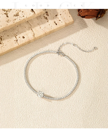 1CT Round D Color Moissanite Tennis Bracelet 925 Sterling Silver Luxury Stackable Bracelets For Women Vacation Jewelry
