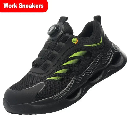 New Safetys Shoe Rotating Button Work Shoes Men Anti-smash Anti-puncture Shoes Fashion Men Sport Shoes Security Protective Boots