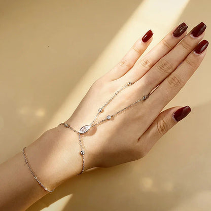 Marquise Cut Bubbles Moissanite Bracelets for Women Adjustable 14-19cm Lab Grown Diamond Chain Pure S925 Silver Jewelry
