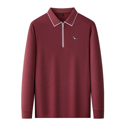 Designer Men's  Lapel Long Sleeve Polo Shirt Spring New Cartoon Embroidery T-Shirt Top Versatile Fashion Business Men's Clothing