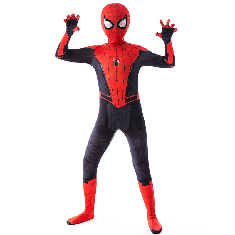 Anime Superhero  Costume Miles Morales Cosplay Zentai Bodysuit  Halloween Costumes Kids Superhero Costumes Movie Characters