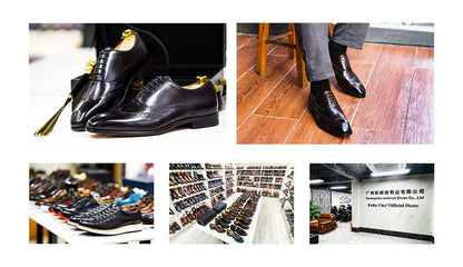 Mens Oxford Genuine Leather Shoes Whole Cut Fashion Pointed Toe Lace-up Formal Business Wedding Dress Shoes for men