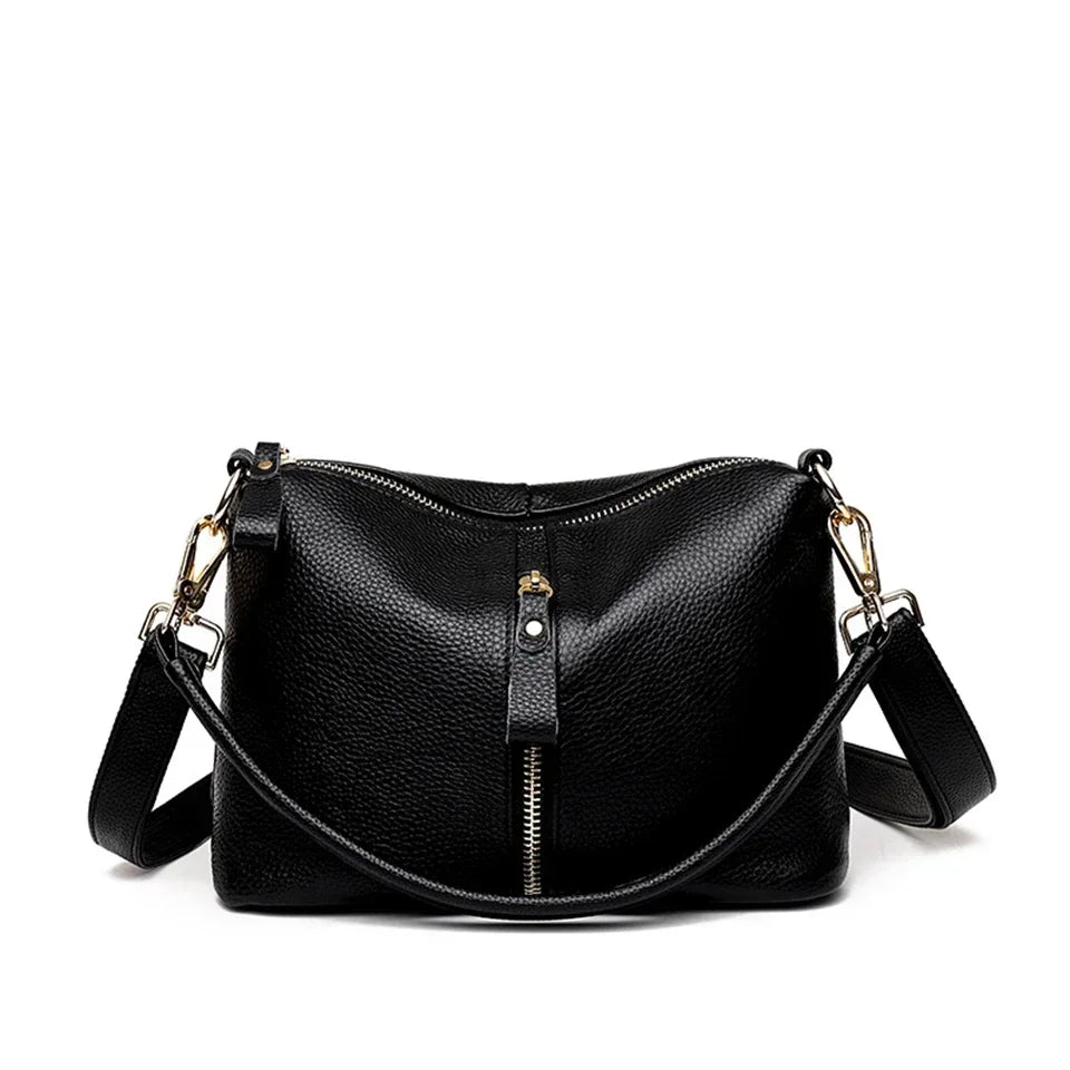 High Quality Genuine Leather Women Tote Bag Luxury Soft Cowhide Ladies Shoulder Crossbody Bags 2024 Fashion Female Messenger Sac