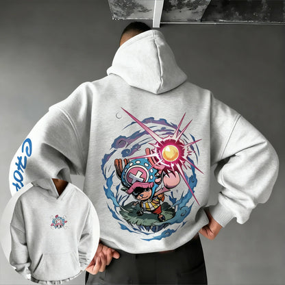 Anime Tony Tony Chopper Printed Hoodie Spring/Autumn Men's New Loose Casual American Street Hip Hop Parent Child Top