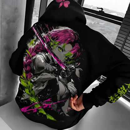 Demon Slayer Anime Zipper Hoodie 2026 Autumn/Winter  Unisex Color Printed Casual Sports Japanese Harajuku Sweater Top
