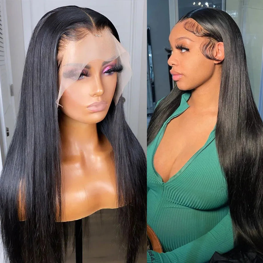 30 32 Inch Brazilian Bone Straight 13x4 13x6 HD Transparent Lace Front Human Hair Wigs 360 Lace Frontal Wig 5x5 6x4 Glueless Wig